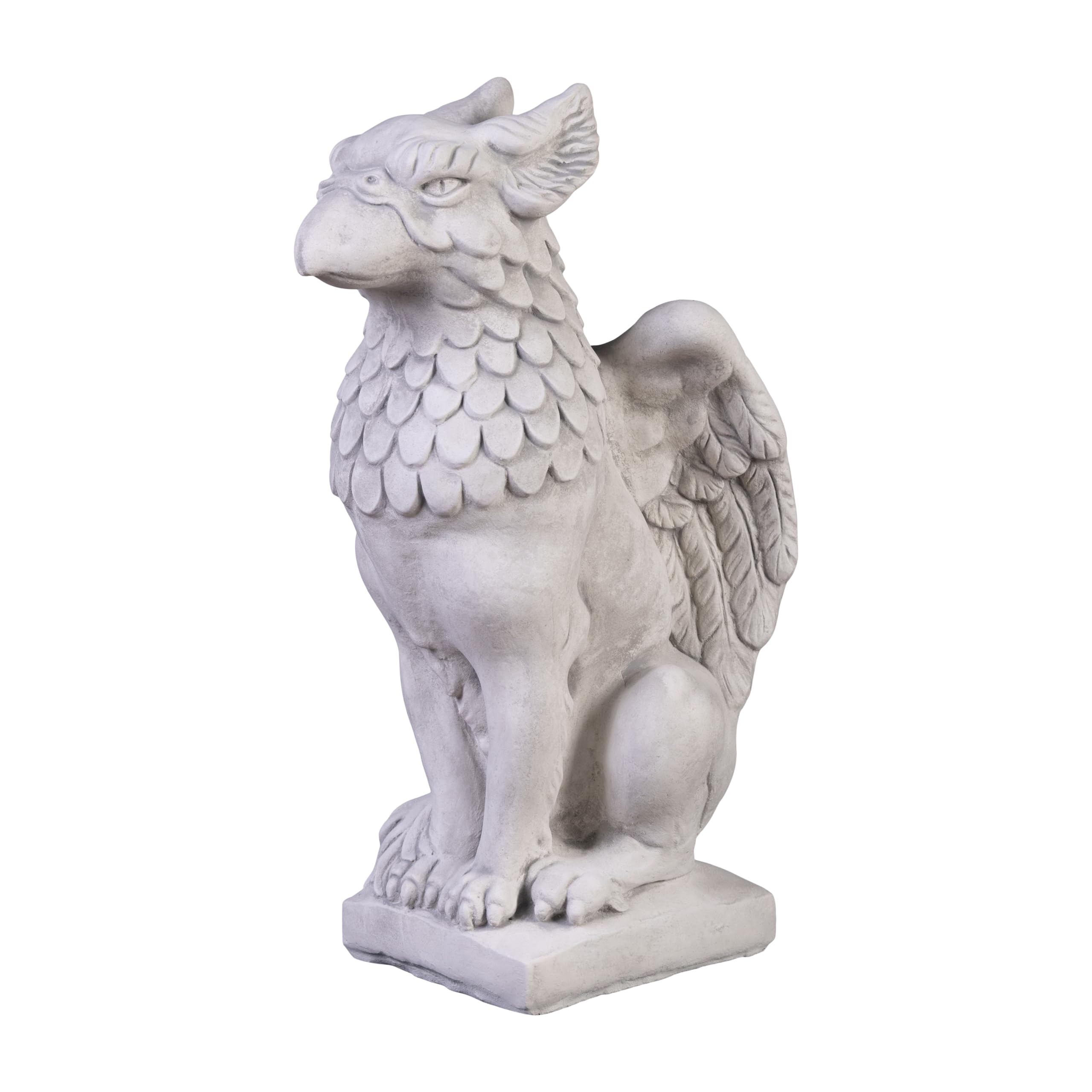 gartendekoparadies.de Greif ein mitico Leone e Aquila Figura Pietra H 55 cm 30 kg Grigio Ghiaccio Antigelo per Esterni
