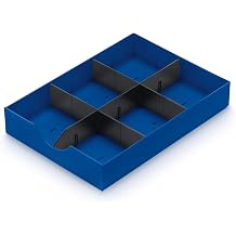 Styro system drawer for styrodoc sorting station, blue with 1 longitudinal and 2 crossbars in black, material 1 piece 268-405.35