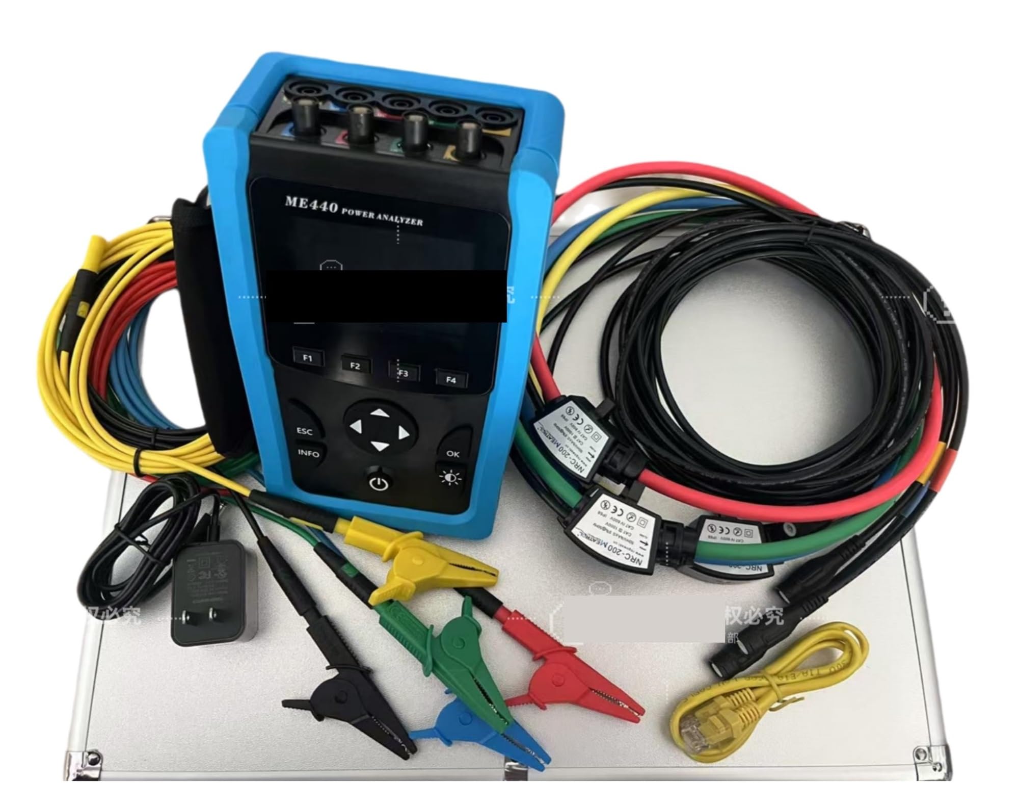 Calidad de energía Análisis integral de energía, medidor de control y medición de voltaje y corriente trifásico, instrumento de monitoreo de armónicos de potencia(Current clamp*4)