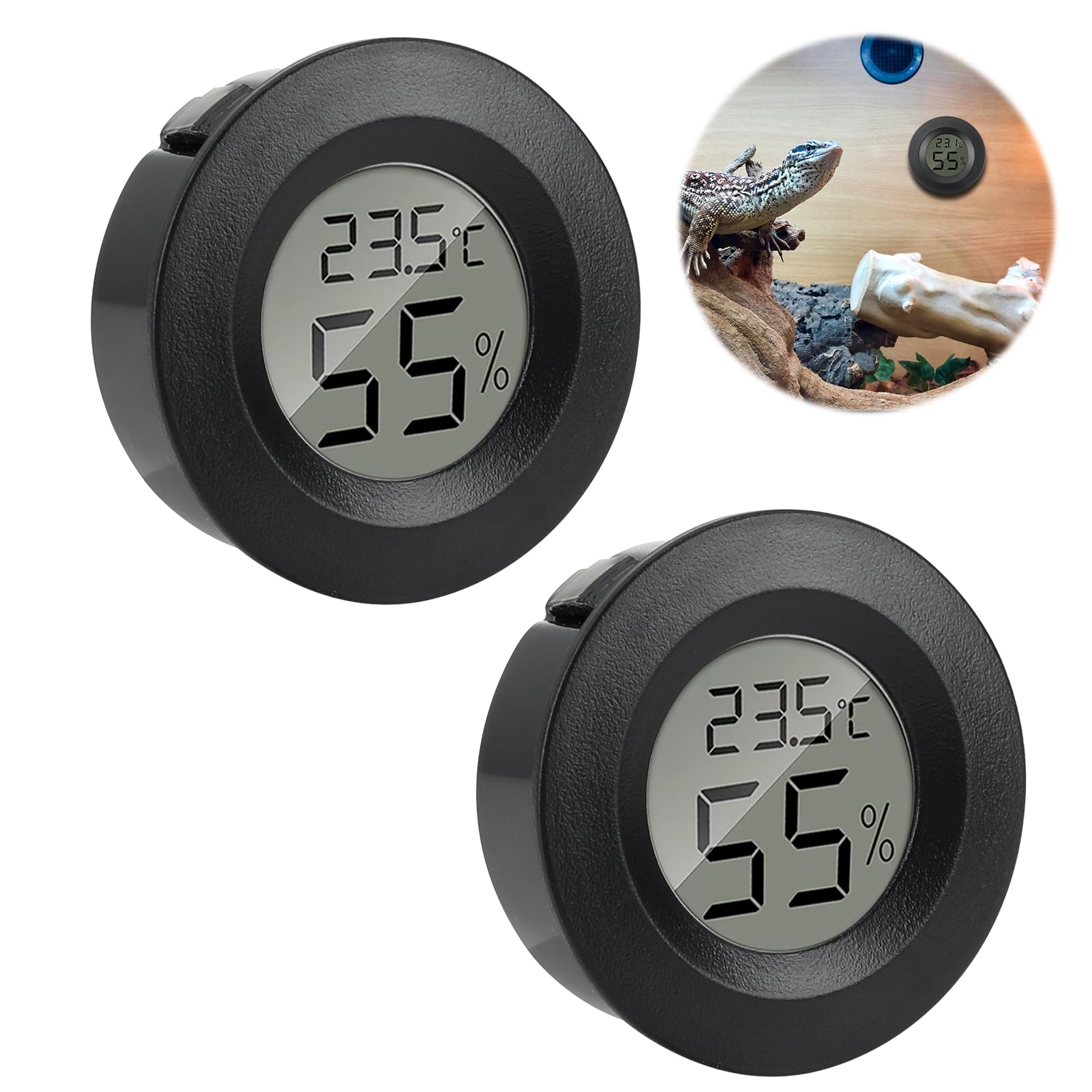 Mini Thermomètre Hygromètre Intérieur, Digital LCD Température Humidité Moniteur pour Chambre Bebe