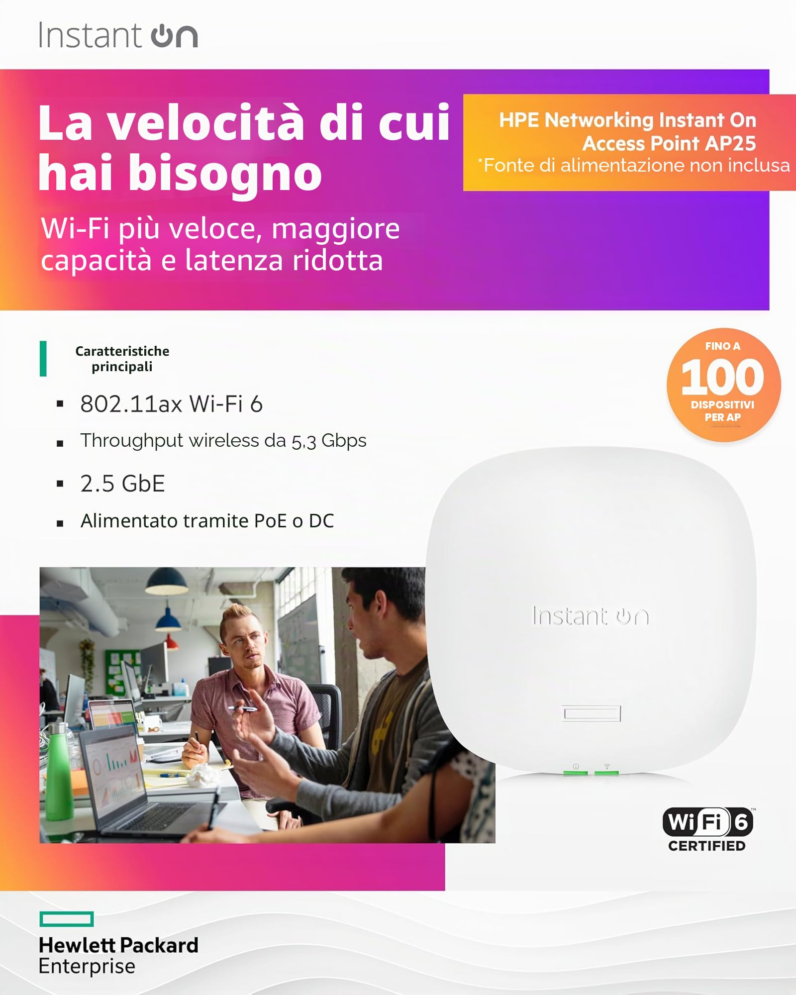ARUBA INSTANT ON AP25 4X4 WI-FI6