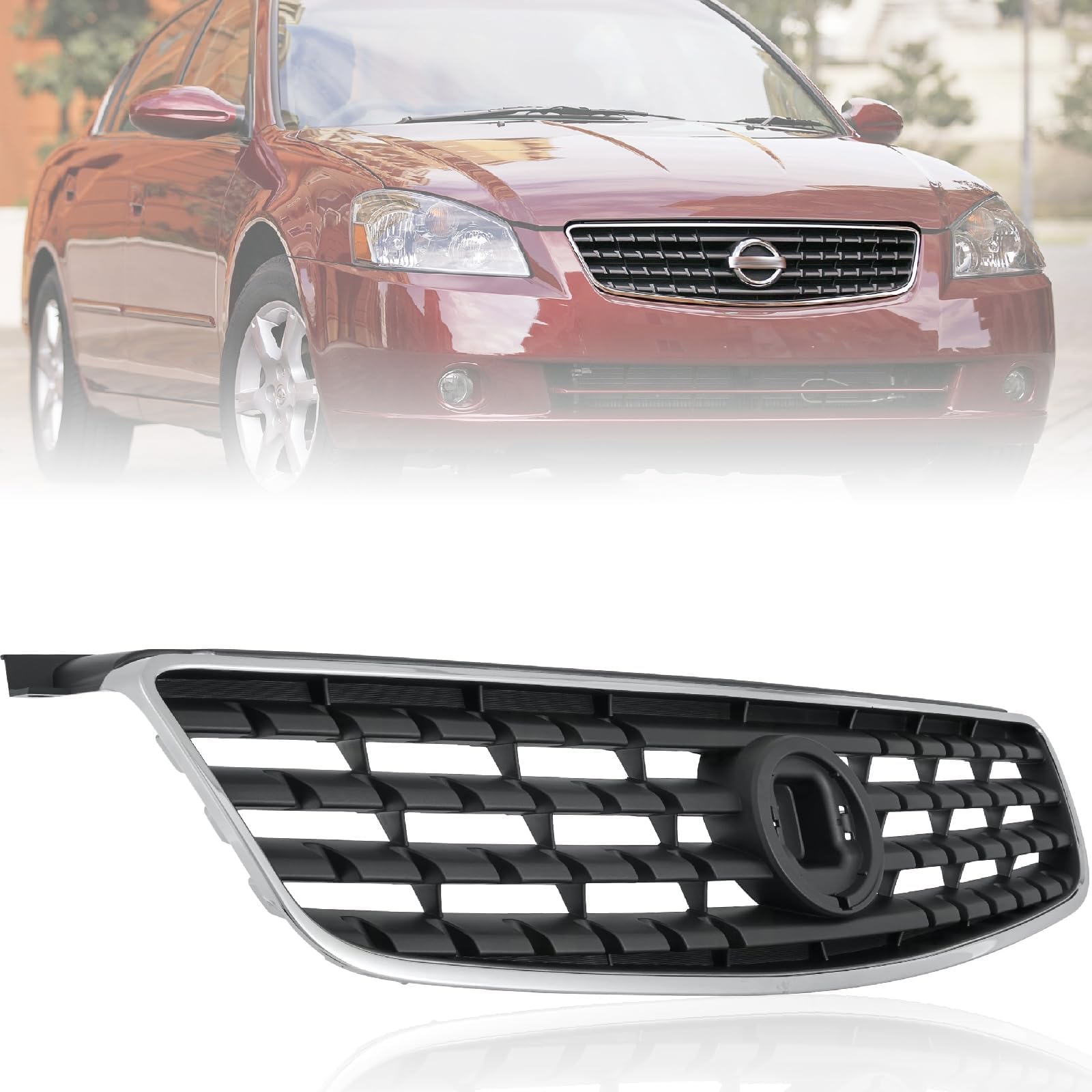 Grille Grill Compatible With Nissan Altima Sedan (2005-2006 Altima 4-Door)