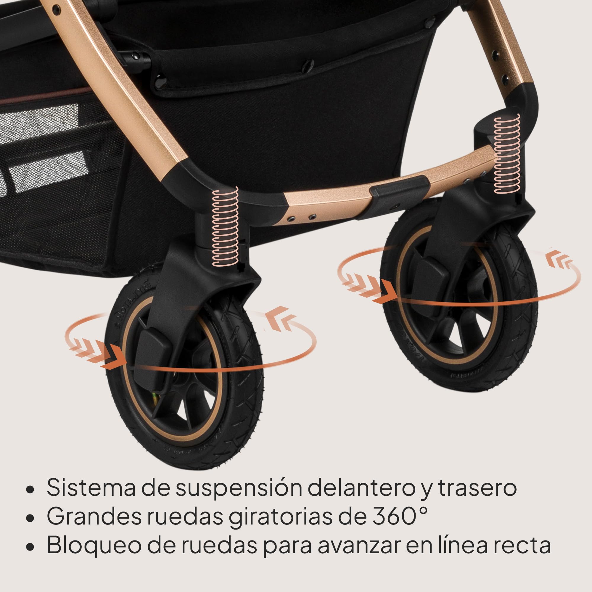 LIONELO Amber Coche de bebé multifuncional 3 en 1 Conjunto silla de paseo con el Asiento de Cubo e Capazo Manillar regulable Bolsa Mosquitero Protector de lluvia Asiento de coche