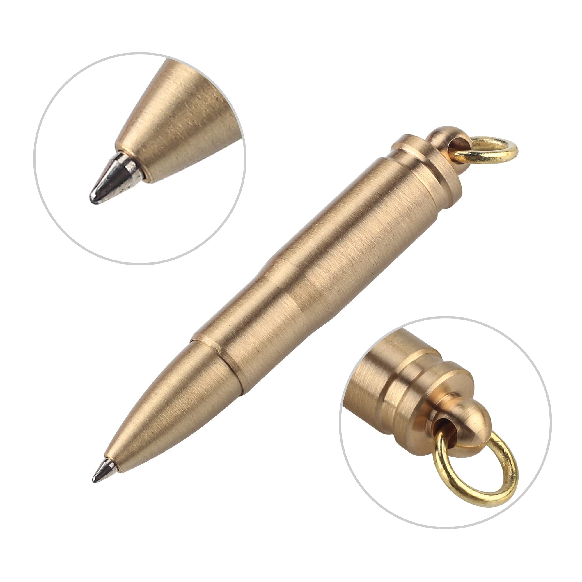 SMOOTHERPRO Mini Balpen Messing Sleutelhanger Inclusief 5 Vullingen Backup voor Binnen Buiten (KT463), AARD, 1 count (Pack of 1 SMOOTHERPRO Mini Balpen Messing Sleutelhanger Inclusief 5 Vullingen Backup voor Binnen Buiten (KT463), AARD, 1 count (Pack of 1