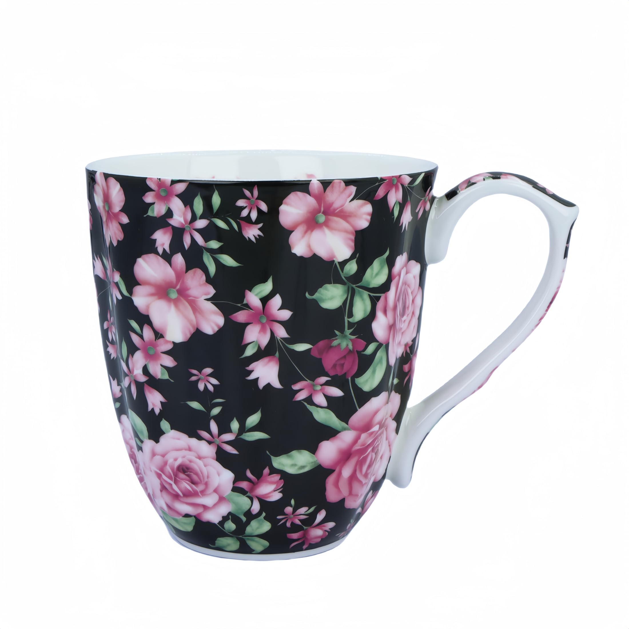 14oz Bone China Coffee Mugs for Women Floral Coffee Mug Tea Cups Novetly Coffee Cups Gift for Women Mom Friends