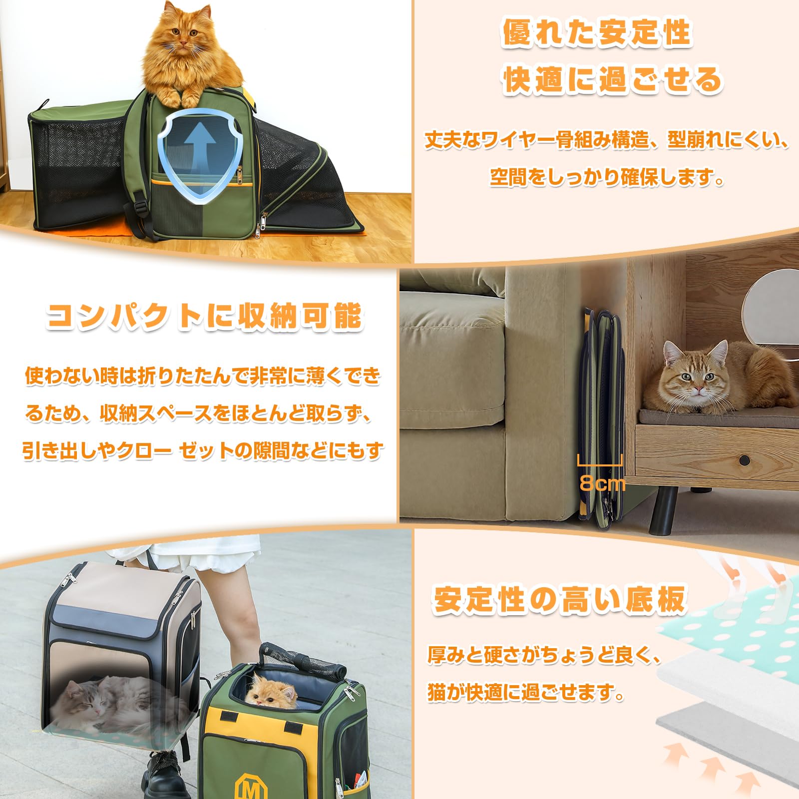 Amazon.co.jp: Merox 猫 キャリーバッグ 猫 小型犬 小動物用 リュック