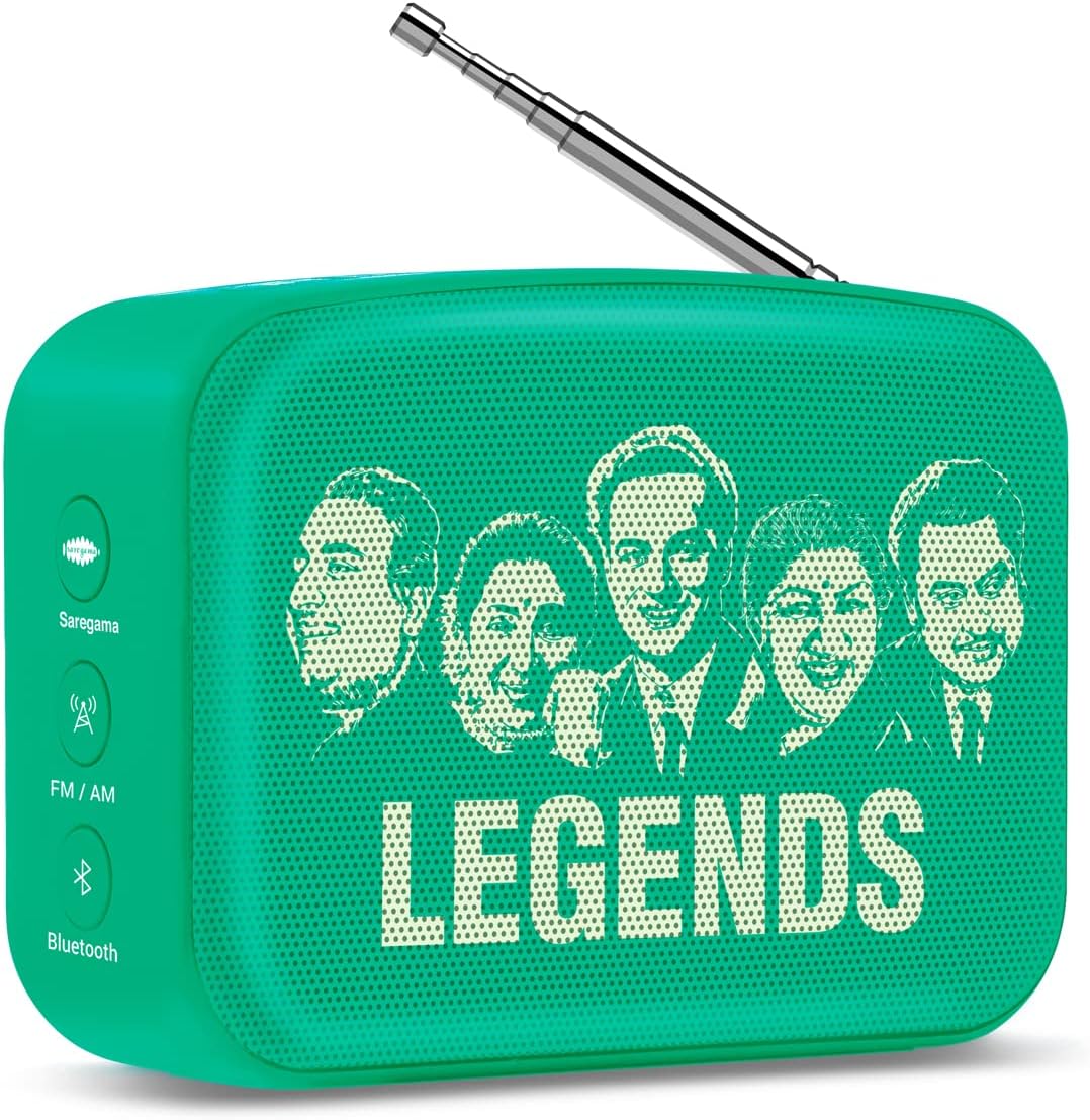 Saregama Carvaan Mini Hindi - Music Player with 401 Pre-Loaded Retro Songs, Bluetooth/FM/AM/AUX, Type-C Charger (Forest Green)
