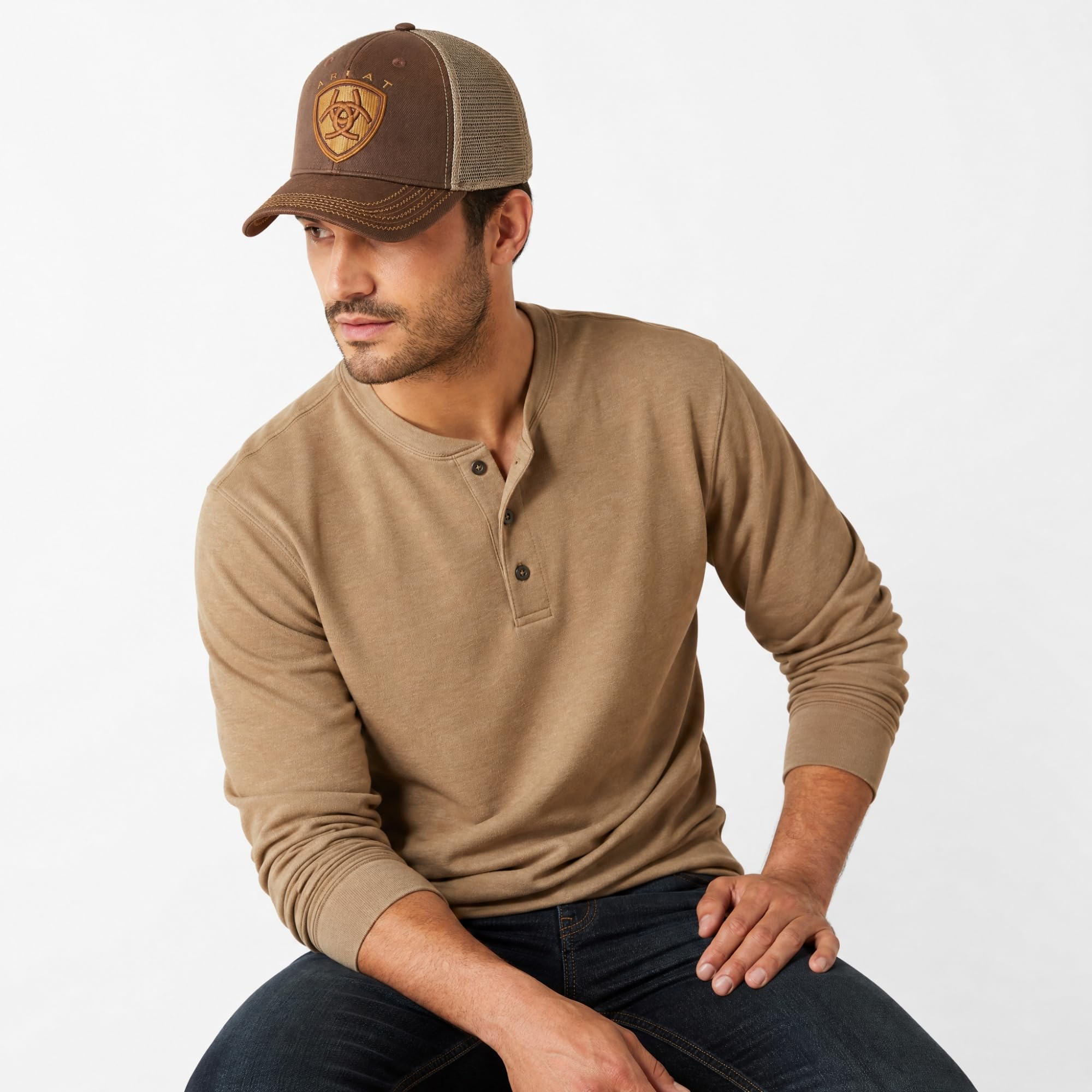 ARIAT Sombrero de Malla Oilskin Gorra de béisbol Hombre