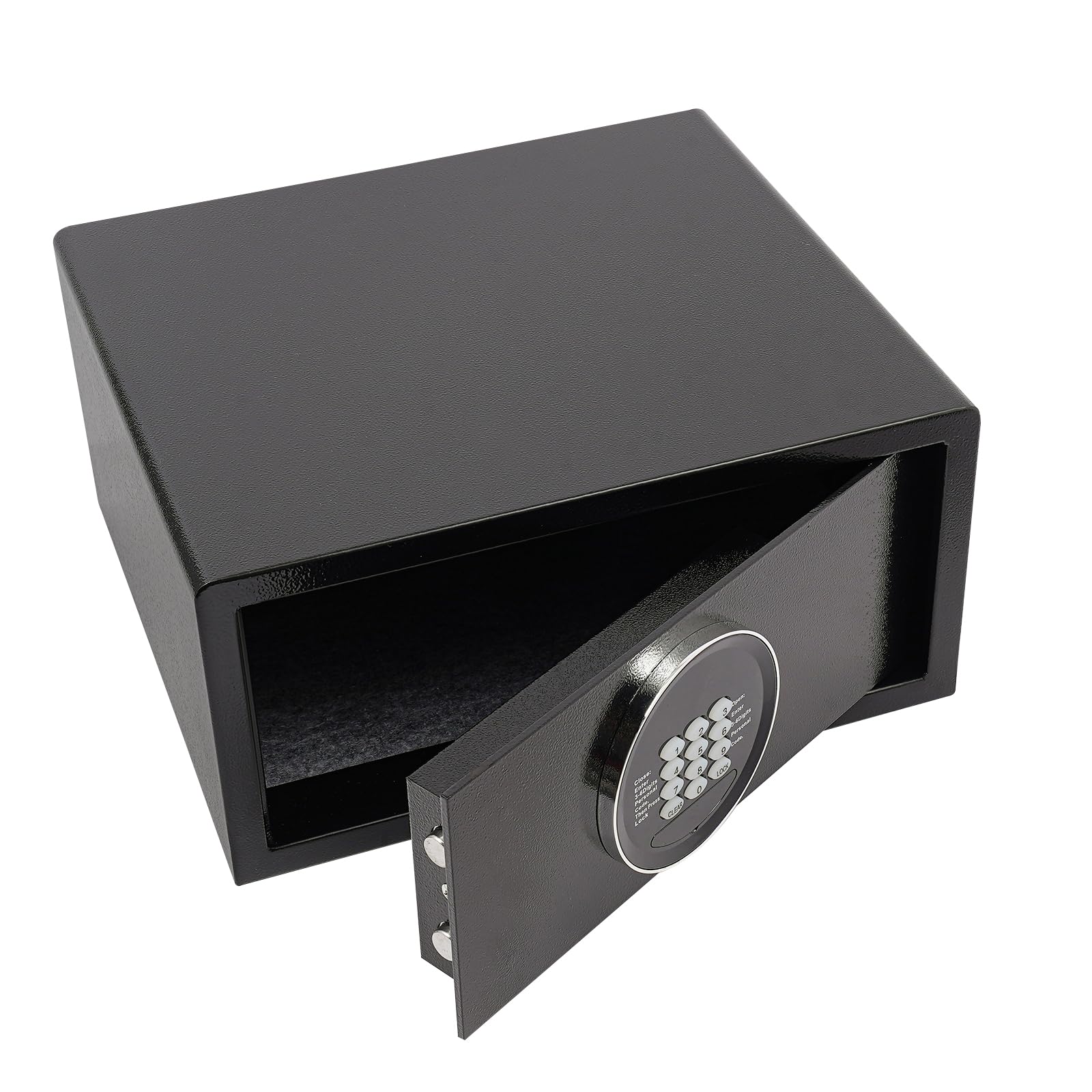 Armario de seguridad de 42 x 37 x 20 cm, caja fuerte para llaves de pared, contraseña personal de 3 a 6 dígitos y contraseña de administrador de 6 dígitos, interfaz USB