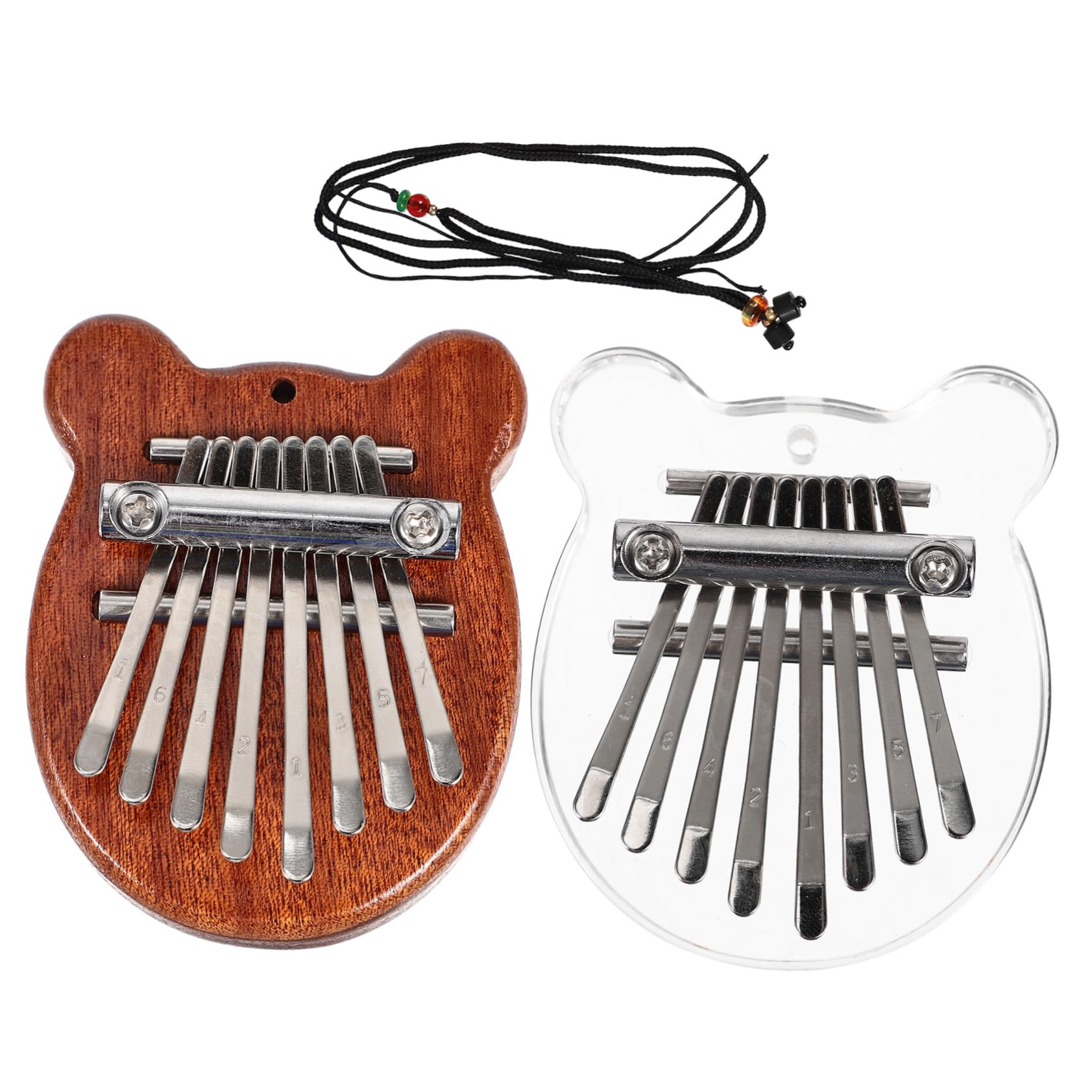 BESTonZON Beginner-friendly 8-tone Walnut Mini Kalimba Compact Portable Music Instrument