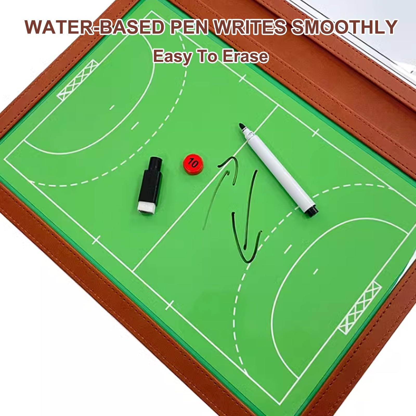 Taktikboard Handball, Handball Coach Board, Handball Trainer Taktikbrett, Handball Coach-Board, Trocken Abwischbares Trainer-Klemmbrett, mit 2 Whiteboard-Stiften, Als Geschenk für Trainer