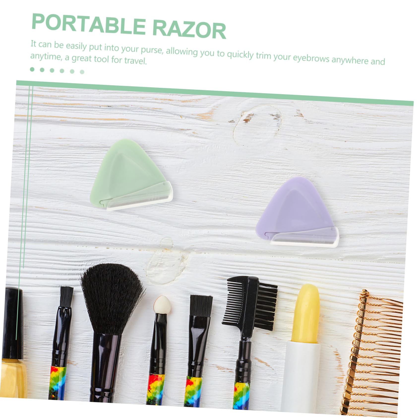 WOFASHPURET 2Pcs Portable Eyebrow Cutters Makeup Trimmers for Quick Shaping Travel Friendly Eyebrow Razor Present for Women