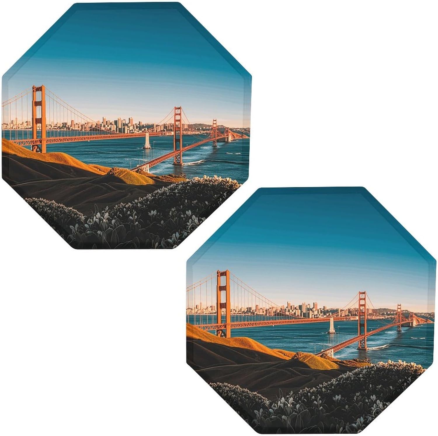 Ctagon Metal Sign for Home, Modern Display Plate for Kitchen, San Francisco Plates Accent Hanging Wall Decorations 3PCS for Living Room, Bedroom, Hallway, Hotel