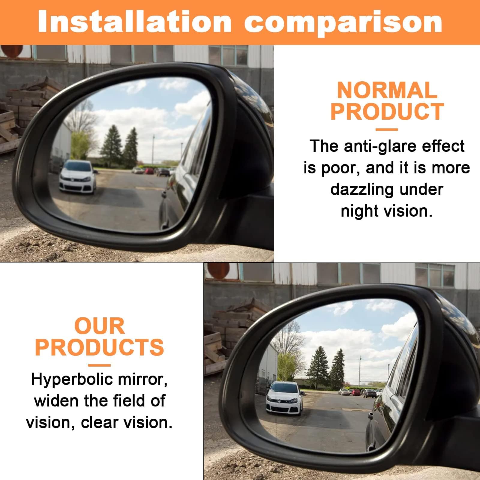ELNas Cristal Espejo Retrovisor Calefactable para VW Sharan 2010-2022 | Vidrio Lateral Gran Angular | Antivaho y Antideslumbrante | Repuesto Retrovisor,Left