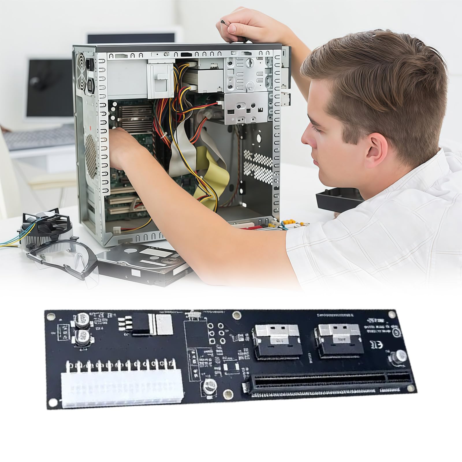 XAGMODSHN PCIe X16 auf SFF-8654 Erweiterungsadapterplatine für Externe