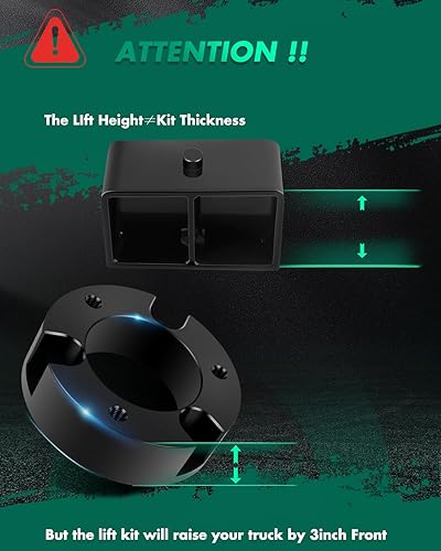 Miniatura 2 de SCTIOO Kit de elevación de nivelación delantera y trasera de 3 pulgadas para Toyota Tacoma 1995-2004 2WD 4WD piezas de repuesto