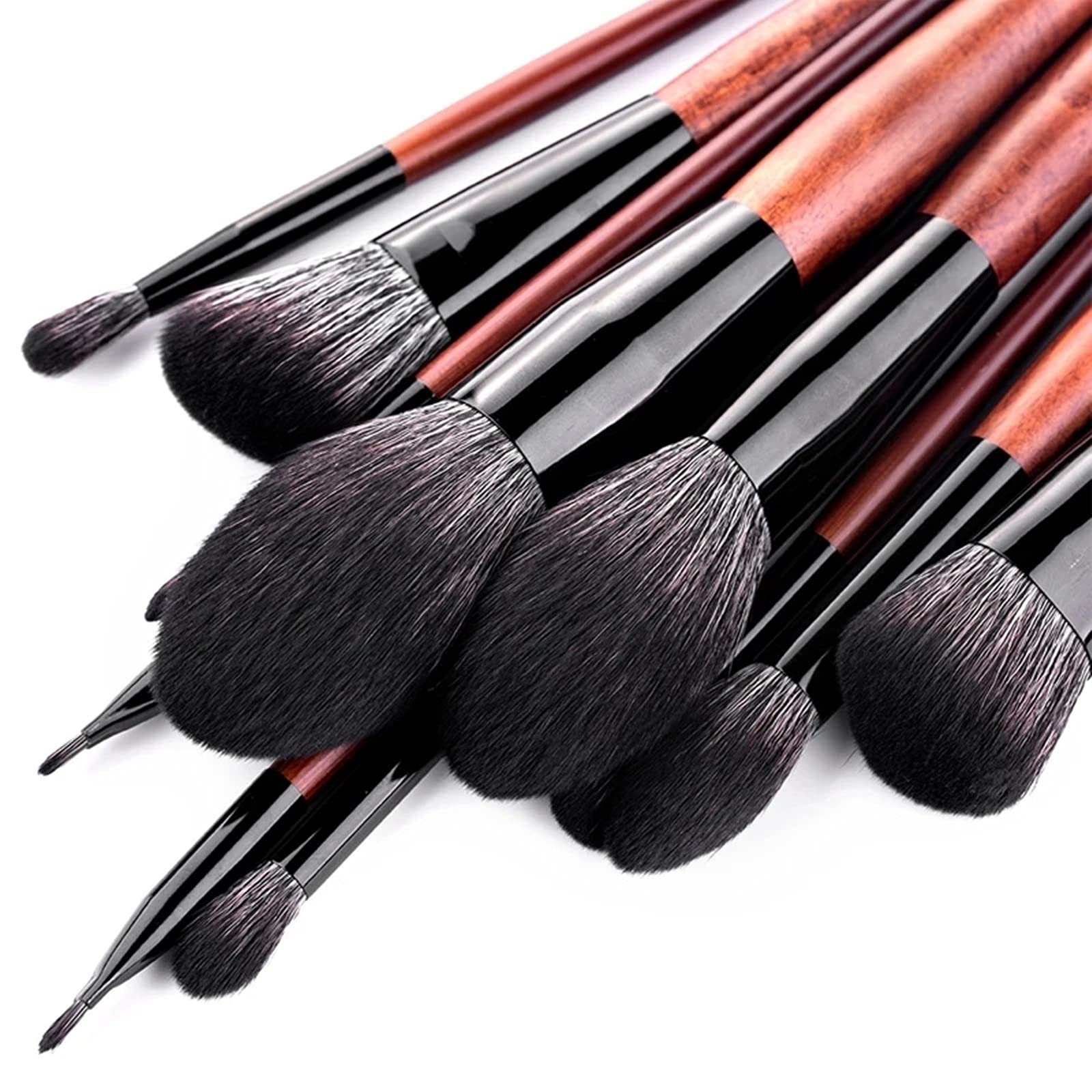 Set di Pennelli per Trucco Set di pennelli trucco alta qualità da 12 pezzi, strumento in fibra morbido Professionale