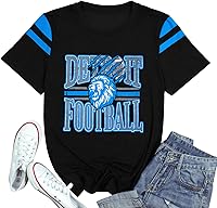 LOTUCY Women's Football Game Day Shirt - Comfortable Fan Tee for Team Fans, Short Sleeve Sports Jersey Top