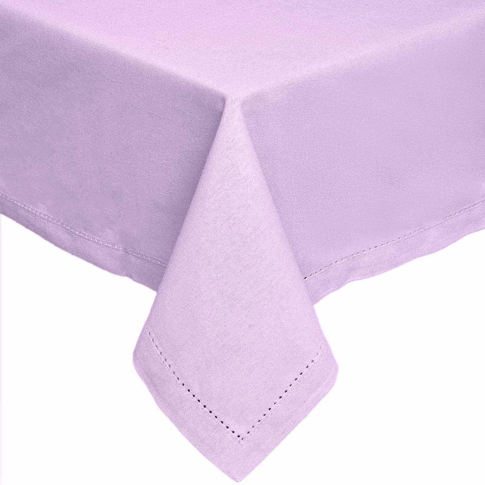 Homescapes Mauve Plain Cotton Tablecloth, 178Cm X 300Cm In