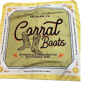 CORRAL Western Bandana, Color Yellow, McAllen