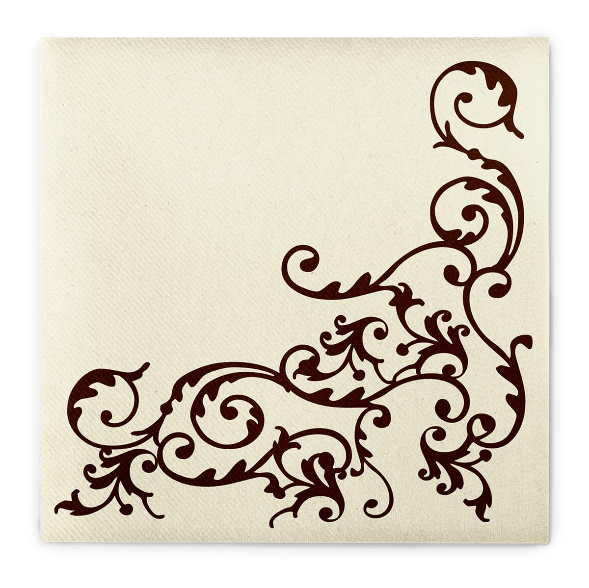 FATO Tovaglioli monouso in carta secco Airlaid, 40 x 40 cm, Cacao (confezione 50 pezzi