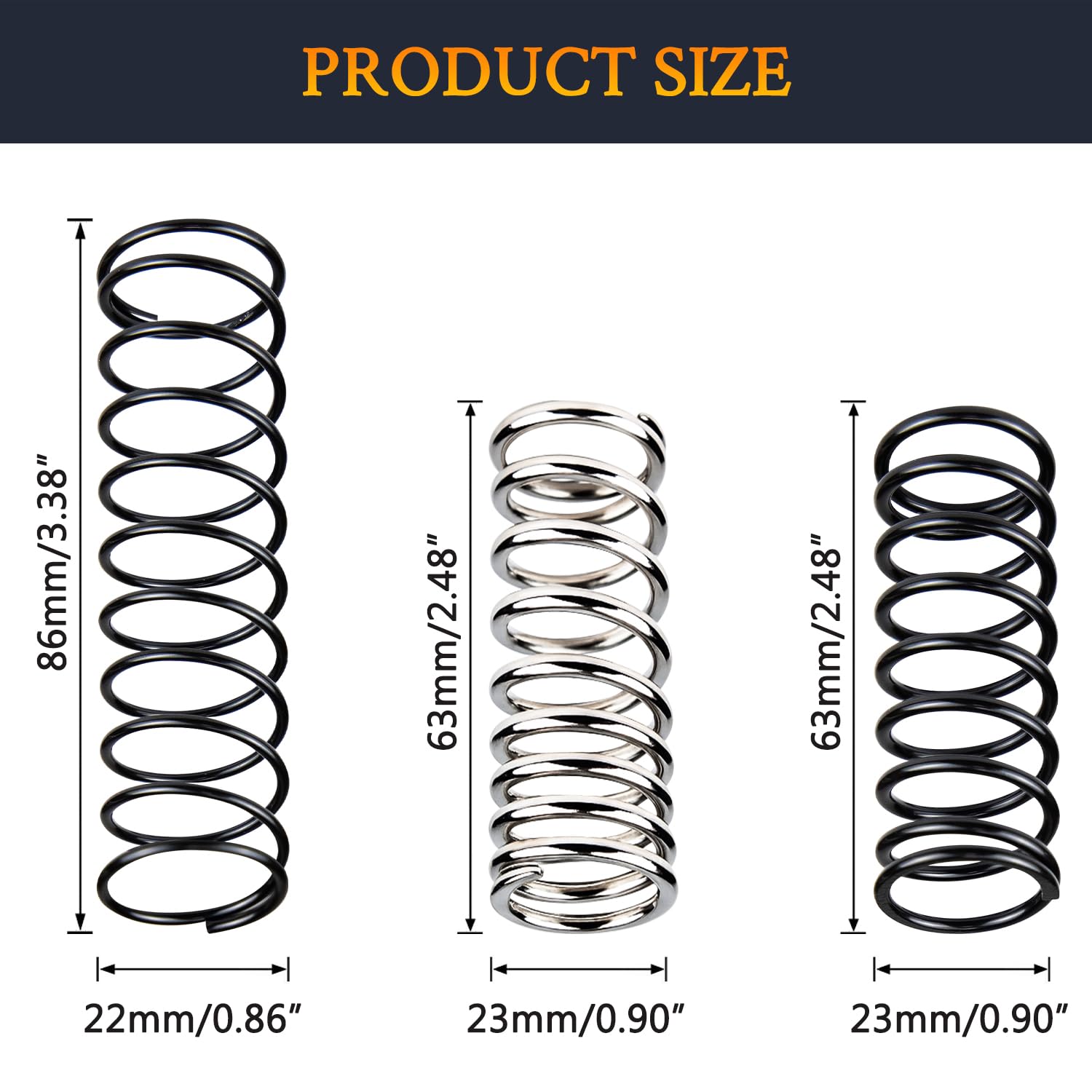 SOULWIT 3 Pezzi Ritorno Molla del Pedale Volante Corsa per Logitech G25/G27/G29/G920/G923 - Freno, Acceleratore, Frizione Molle in Acciaio al Manganese - 1Argento + 2Nero