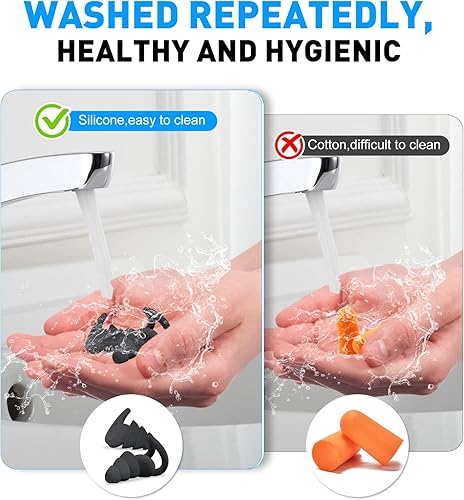Miniatura 5 de Tapones para los oídos para dormir con cancelación de ruido tapones reutilizables de silicona suave para reducción de ruido protección auditiva