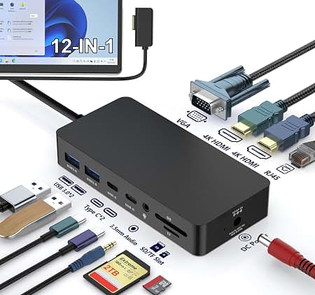 Surface Book 3 15inch, Dock2, Dialセット Amazon.com: Microsoft Surface Dock 2 Docking Station Bundle