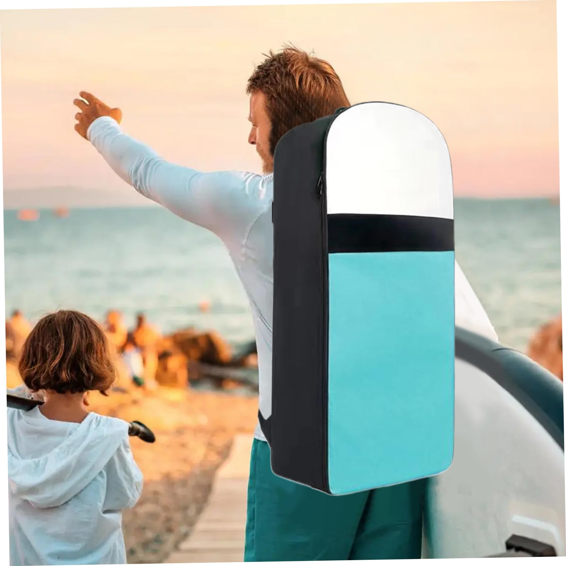 Zaino per paddle board Borsa per paddleboard da 16x10x36 pollici con chiusura a cerniera con maniglia di sollevamento per accessori per tavole da surf
