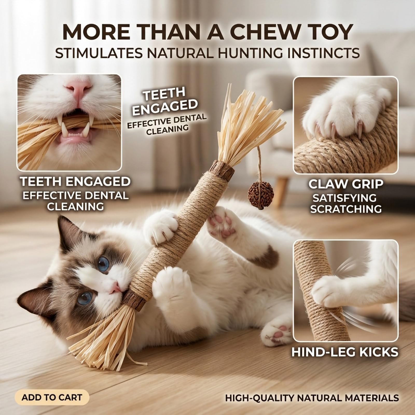 Paquete de 21 juguetes para gatos, palitos masticables Silvervine, golosinas para gatos, juguetes naturales de hierba gatera para gatos, limpieza de dientes, aperitivos dentales interactivos para