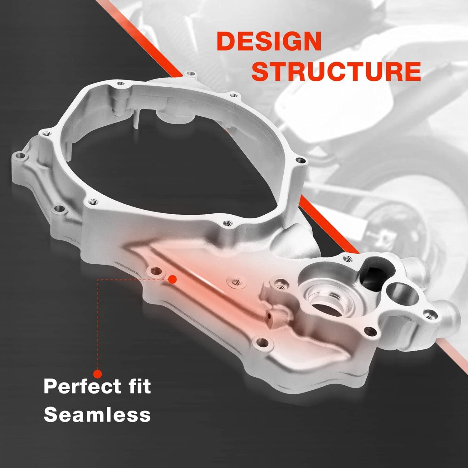 A-Premium Right Passenger Side Engine Clutch Crankcase Cover Compatible with Honda CR500R 1994-2001, Replace # 11340-MAC-670, 11340MAC670