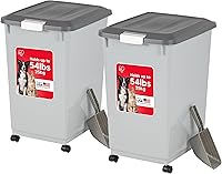 Vista 13 de IRIS Recipiente hermético de almacenamiento de alimentos para perros, hasta 10 libras cada uno, paquete de 2, para perros, gatos, pájaros y otros