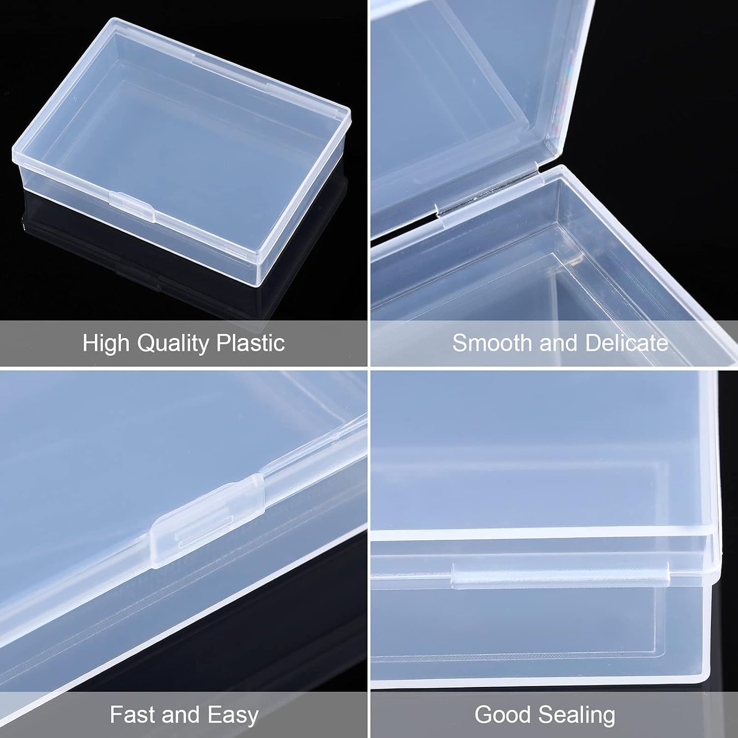 8 Scatole Portacarte Da Gioco In Plastica Trasparente - 10,5x7,6x2,5 Cm - PP Resistente Per Carte, Perline, Gioielli E Fai Da Te - 5
