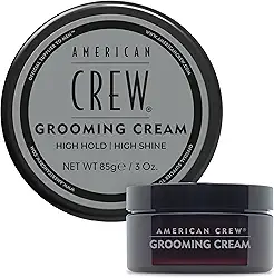 American Crew Creme de cuidados masculinos, como gel de cabelo com alta fixação e alto brilho, 85 g