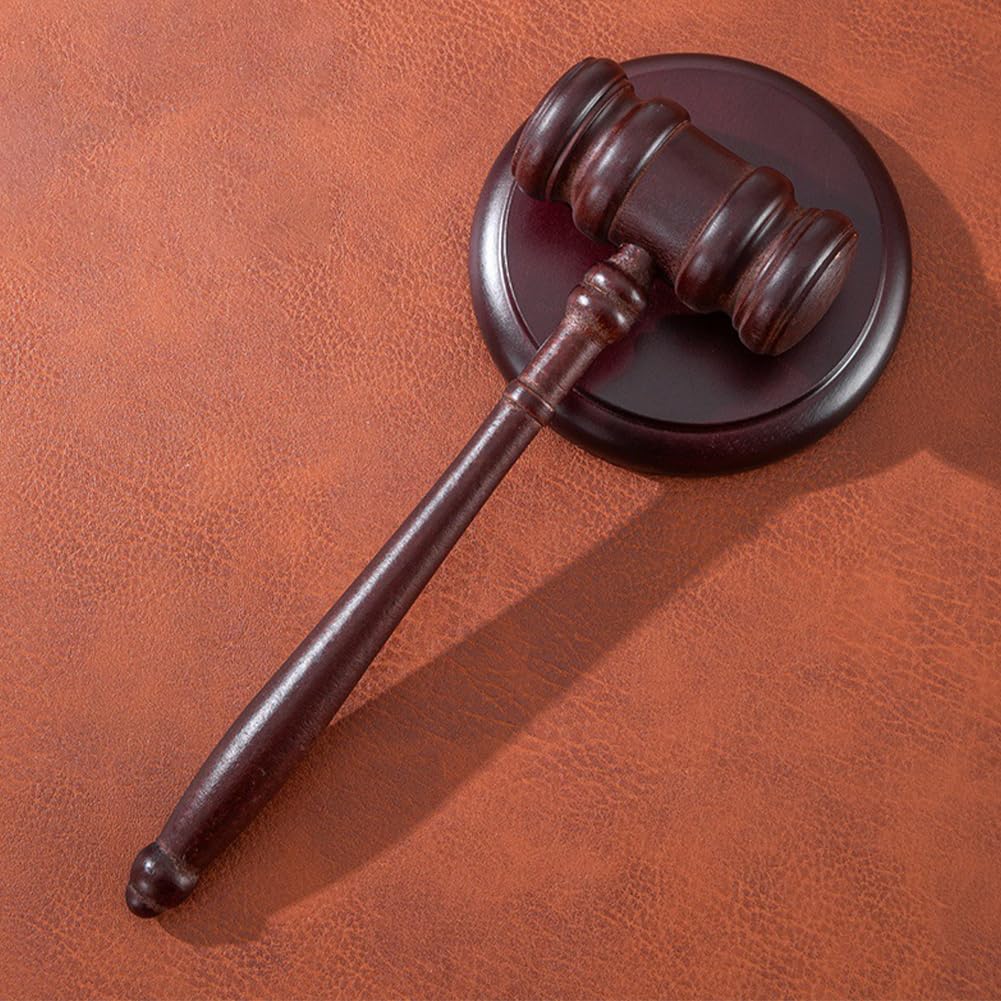 Martillo de Subasta de Madera, Mazo Juez, Martillo de Juez de Madera, Juego de martillo de Juez, Es Una Herramienta Práctica para Abogados, Jueces y Subastadores