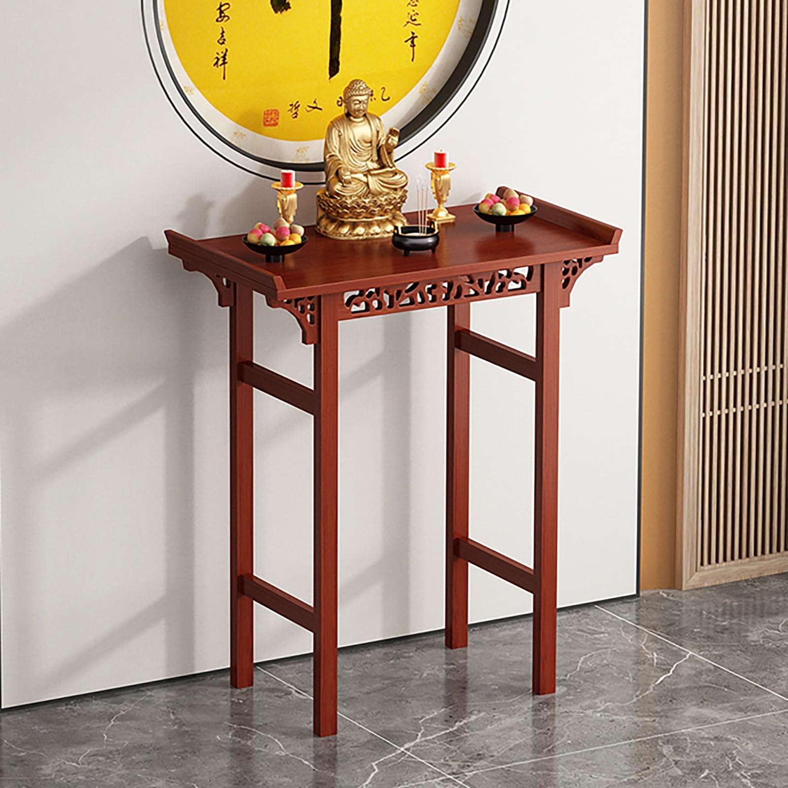 Banc de prière et autel zen pour créer un coin méditation en appartement