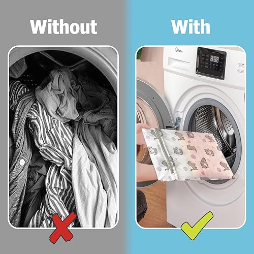 Miniatura 4 de YUNHEGONG Bolsas de malla para ropa delicada, 5 bolsas de malla fina para ropa interior, ropa interior, ropa, seda, calcetines