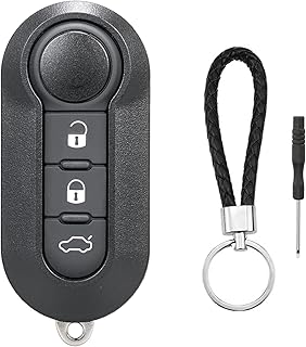 3 Button Car Key Shell Remote Control for Fiat 500 500L 500C Ducato Doblo Panda Punto Evo Lancia Delta Grande Bravo Fiorino Qubo Scudo Stilo Key Shell Car Key Replacement Remote Key