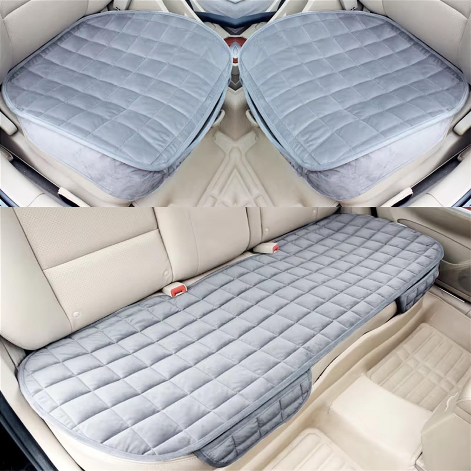 Juego Completo De Cojines Antideslizantes Para Asientos De Coche, Accesorios Universales Para Invierno, Fáciles De Instalar.(Gray)