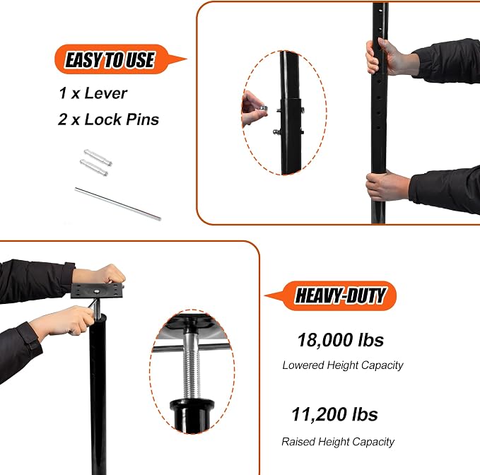 Gato de Piso Ajustable 31-63", Paquete de 4 miniatura 6
