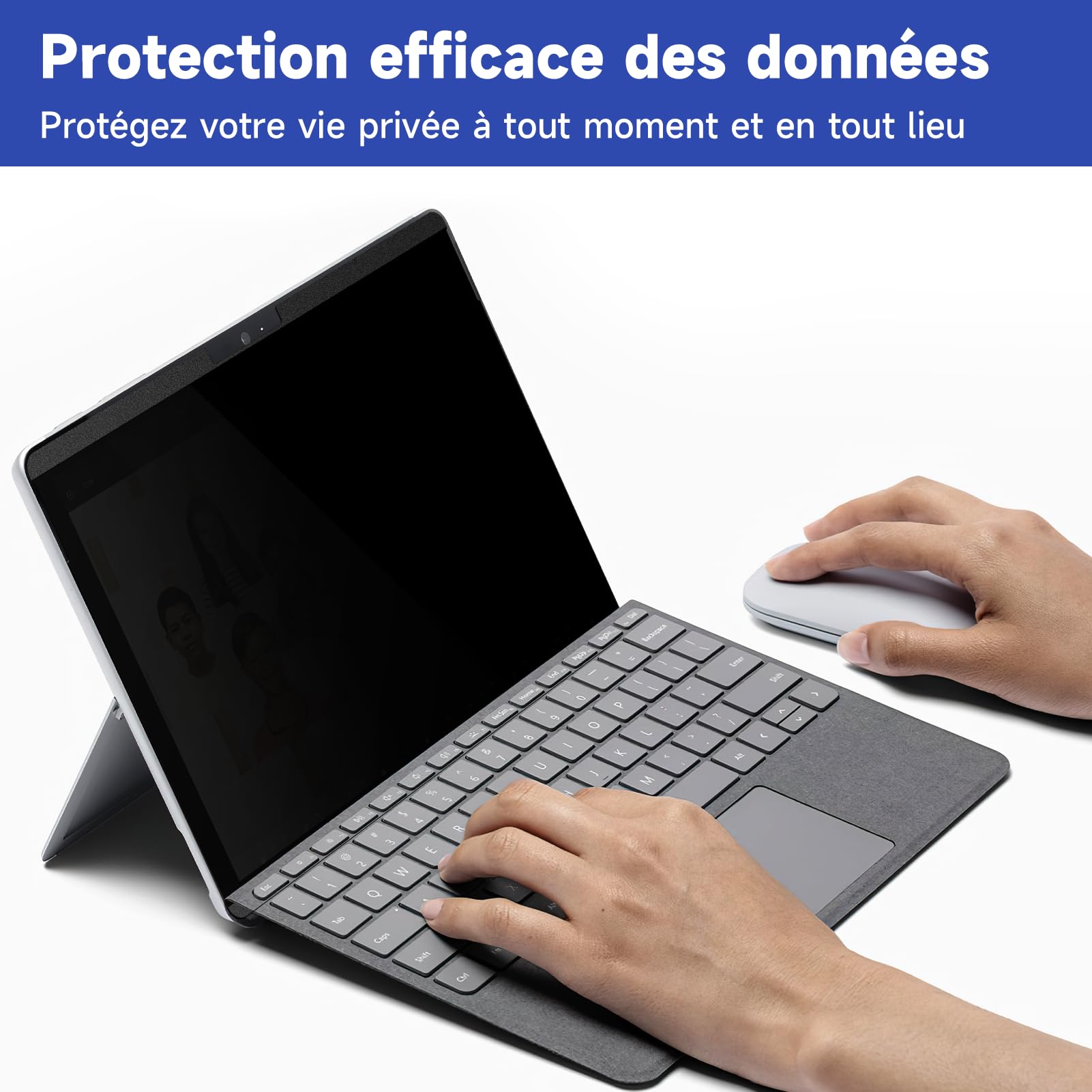 IPROKKO Filtre de Confidentialité Magnétique Pour 13 Pouces Surface Pro 11/10/9/8/X, Protection D'écran Amovible, Anti Lumière Bleue, Anti Reflet, Ecran Anti Espion Pour Microsoft Surface