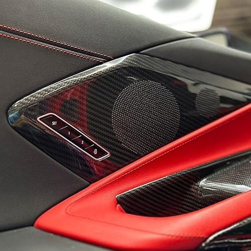 Miniatura 3 de Cubierta para altavoz de puerta lateral de automóvil para Corvette C8 Z06 Z51 ZR1 Stingray Coupe HTC 2020 2021 2022 2023 2024, rejillas de altavoz