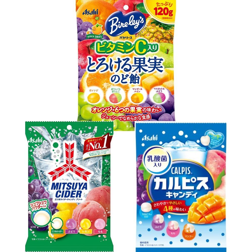 Amazon.co.jp: 三ツ矢サイダーキャンディ/とろける果実のど飴