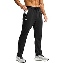 Men's Fleece Lined Winter Pants with 3 Zipper Pockets Warm Athletic Joggers Workout Running Sweatpants for Men