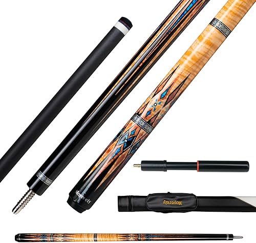 Taco de billar de fibra de carbono de Moyerely, palo de taco de 11.8mm12.5mm de baja deflexión, palo de piscina profesional con estuche