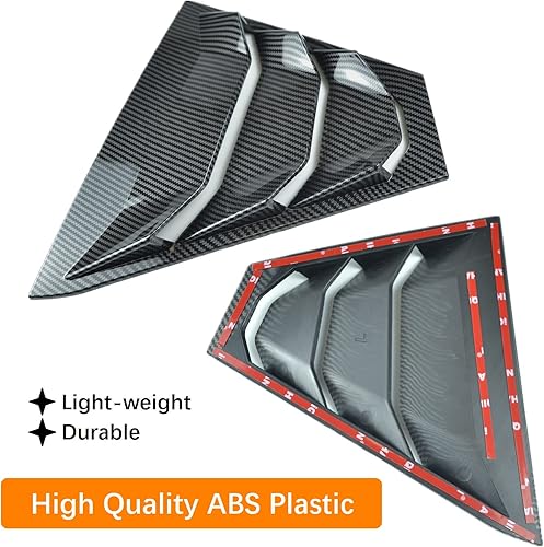 Miniatura 2 de Para Nissan Altima 2019-2023 - Persianas laterales traseras, rejillas de ventilación de aire estilo carreras, 1 par (fibra de carbono)