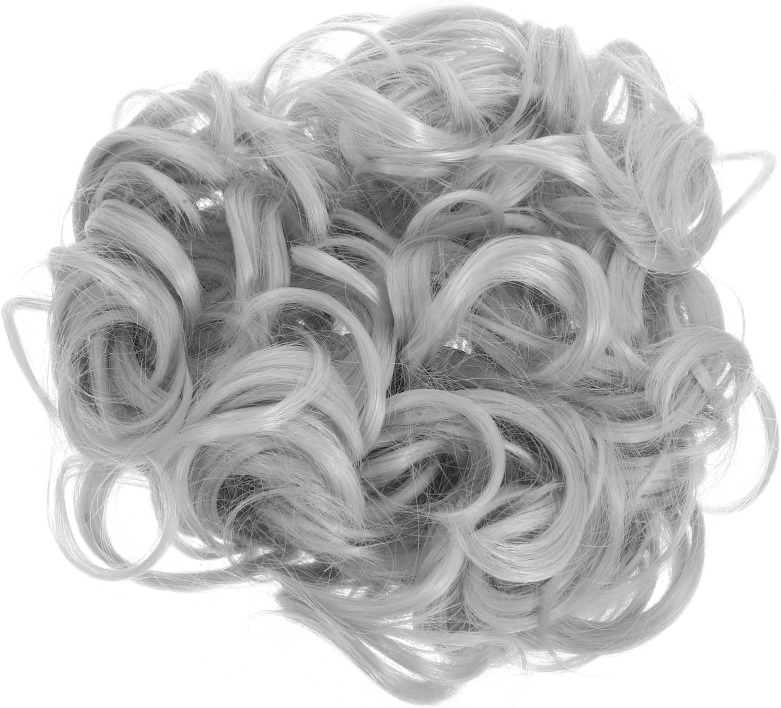 FOMIYESFake Bun Hairpiece Curly Hair Bun Comb Clip Hair Bun Extension Chignon Hair Piece