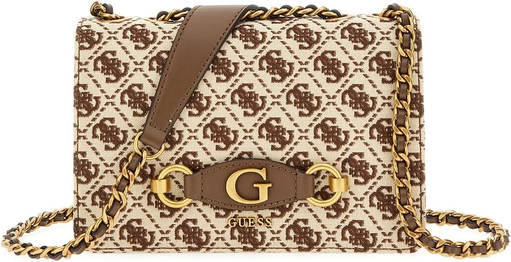 GUESS Womens Izzy Convertible Flap Crossbody Handbag