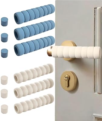 6 Pcs Door Stopper for Kids Safety, Baby Safety Products for Home, Door Handle Protector Sponge Screw Door Handle Protec