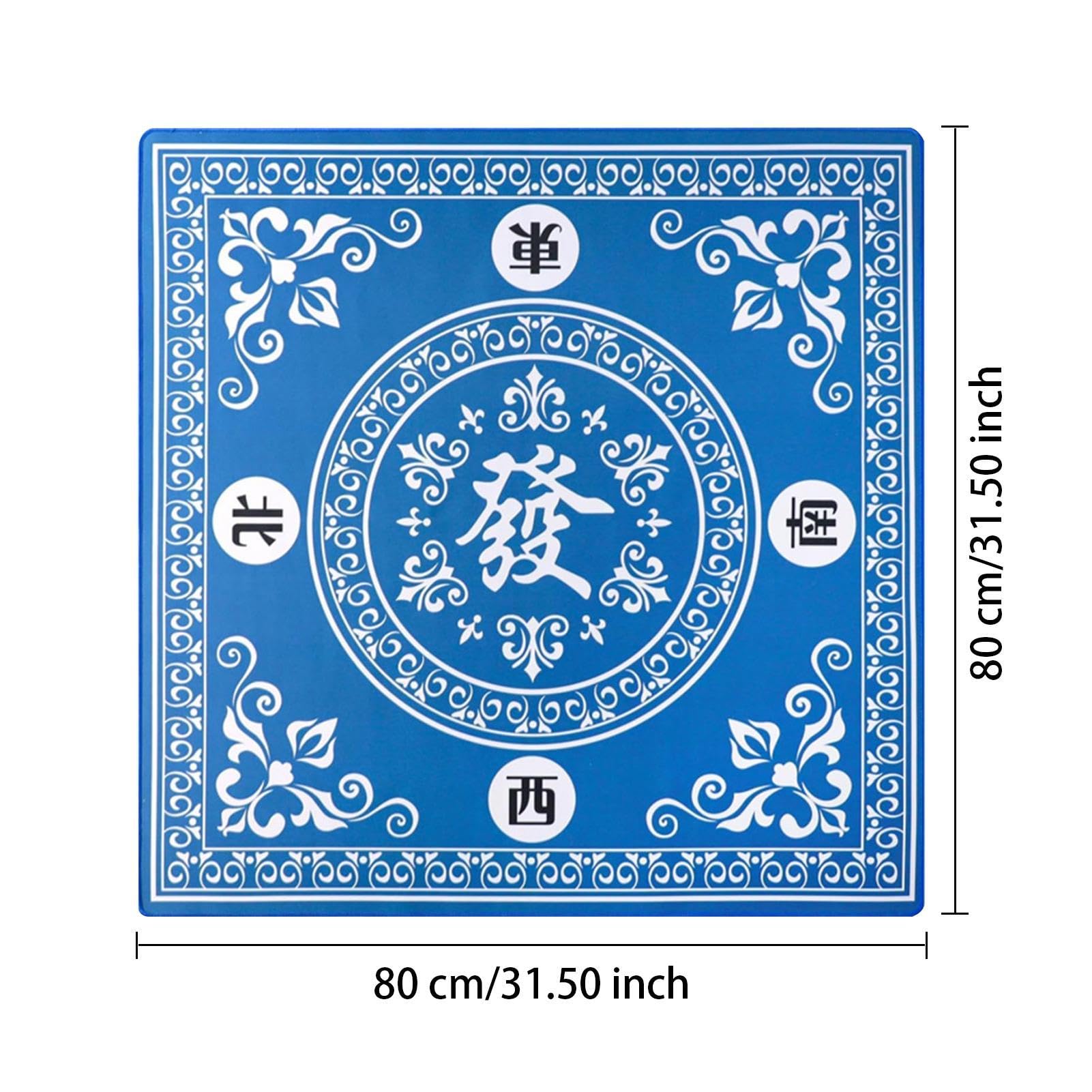 Mata stołowa Mahjong – 80 x 80 cm, kwadratowa mata na stół do gier